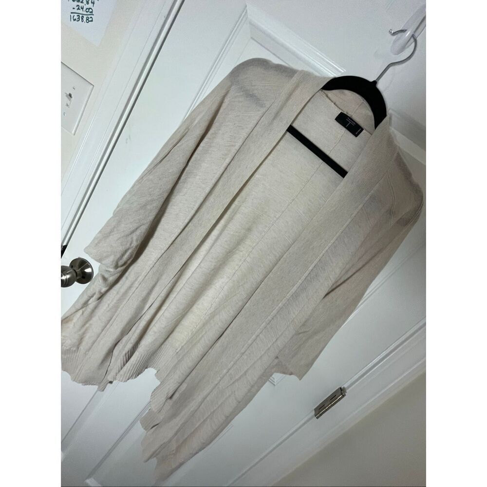 Tahari women’s short sleeve cardigan 2X crème off white